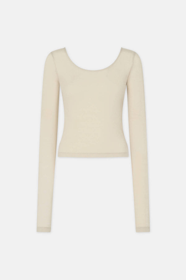 BOAT NECK TOP - HALFBOY - T - SHIRT L/S