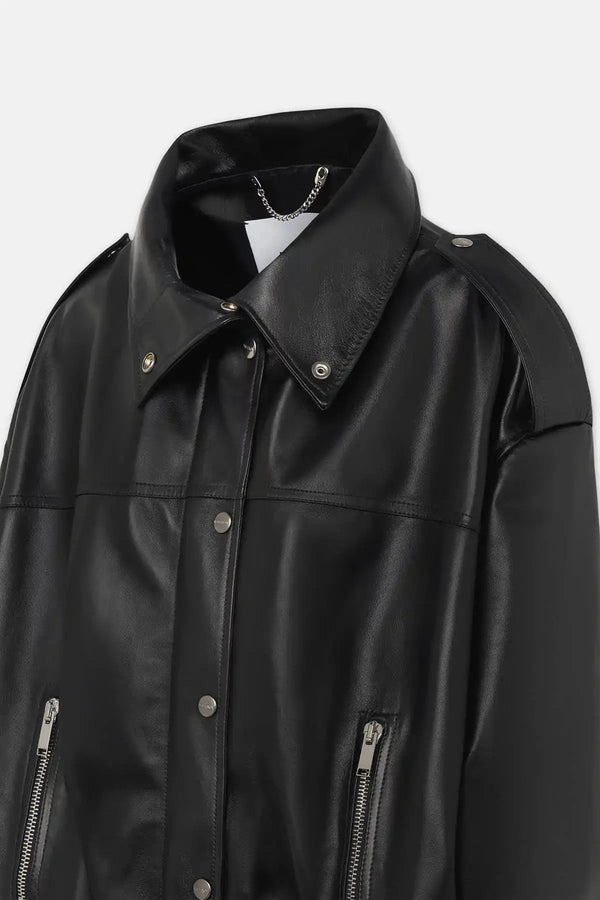 SMOOTH LEATHER BOMBER - HALFBOY - LEATHER BOMBER