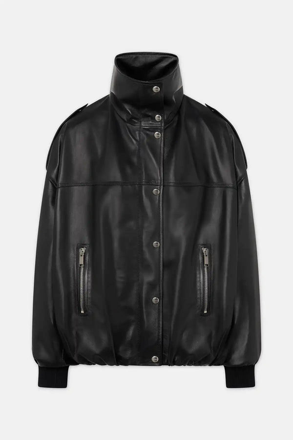 SMOOTH LEATHER BOMBER - HALFBOY - LEATHER BOMBER